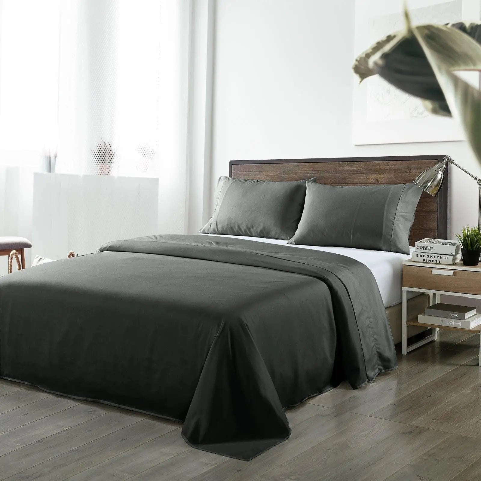 Royal Comfort Bamboo Blended Sheet Set featuring ultra-soft 1000TC fabric, elegantly designed with a luxurious finish and available in multiple sizes.